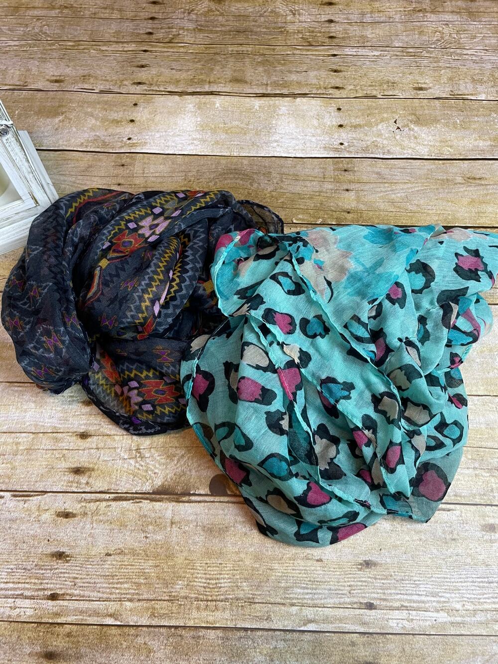 Infinity Scarf set of 2 Womens 80s